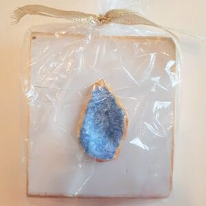 Blue & Gold Decorative Oyster Plank - Home Decor - Home Accent